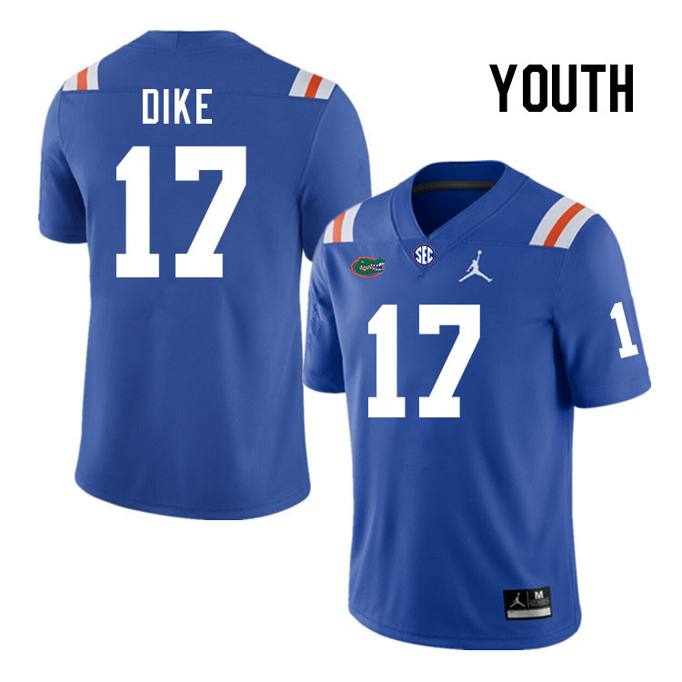 Youth #17 Chimere Dike Florida Gators College Football Jerseys Stitched-Throwback